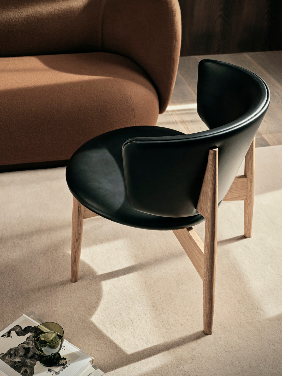 Ferm Living HERMAN LOUNGE WOOD-nojatuoli