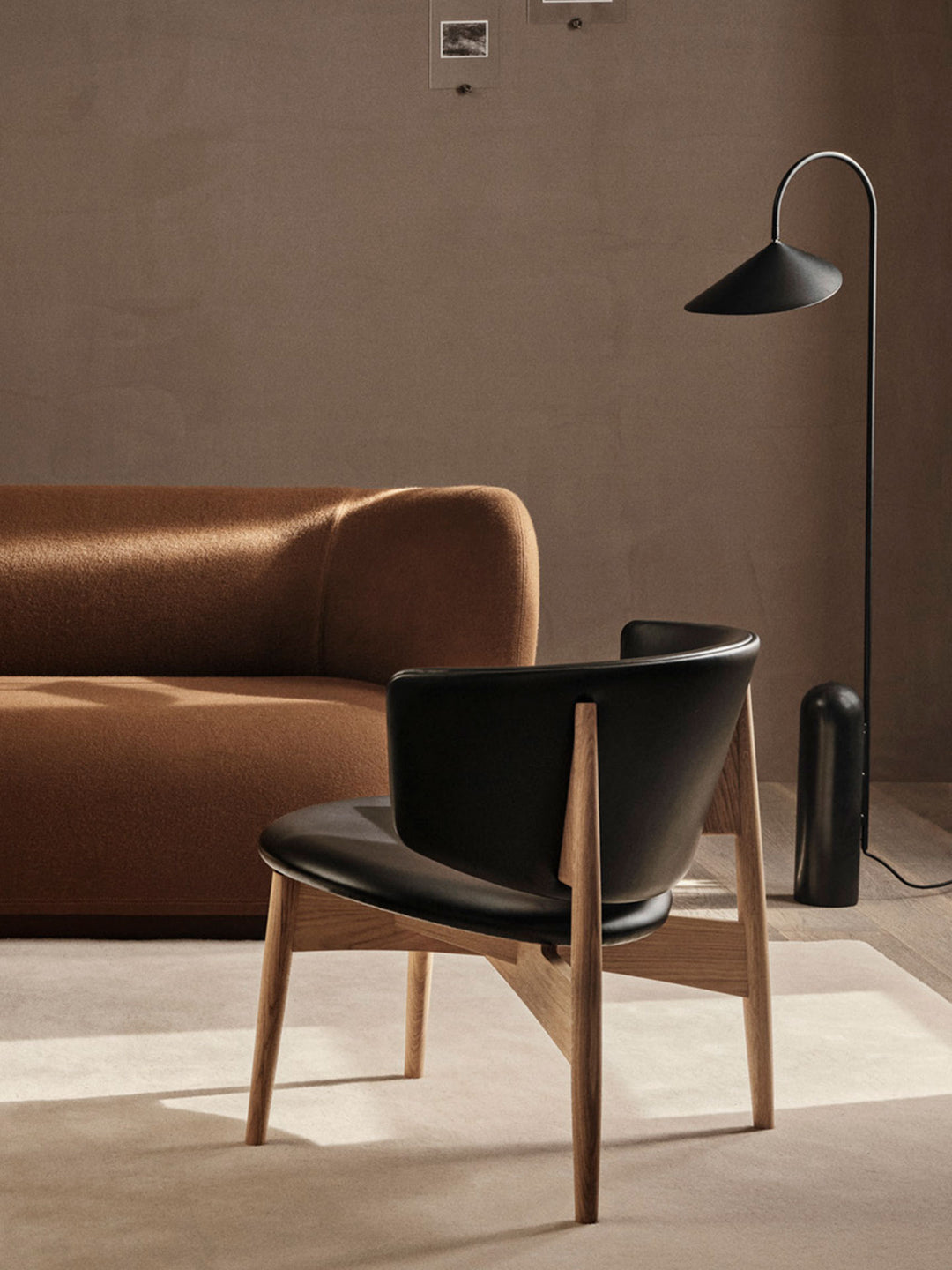 Ferm Living HERMAN LOUNGE WOOD-nojatuoli