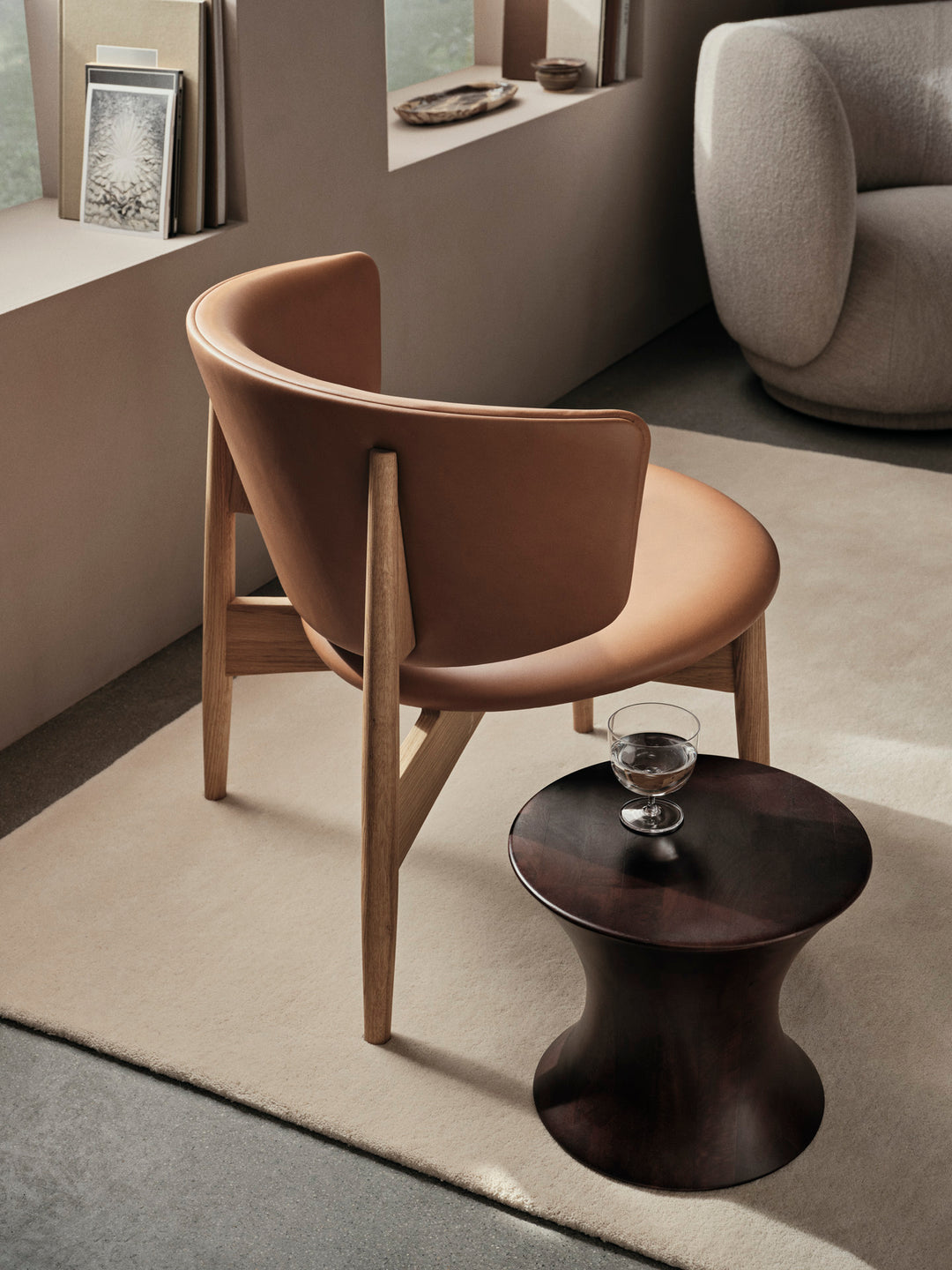 Ferm Living HERMAN LOUNGE WOOD-nojatuoli