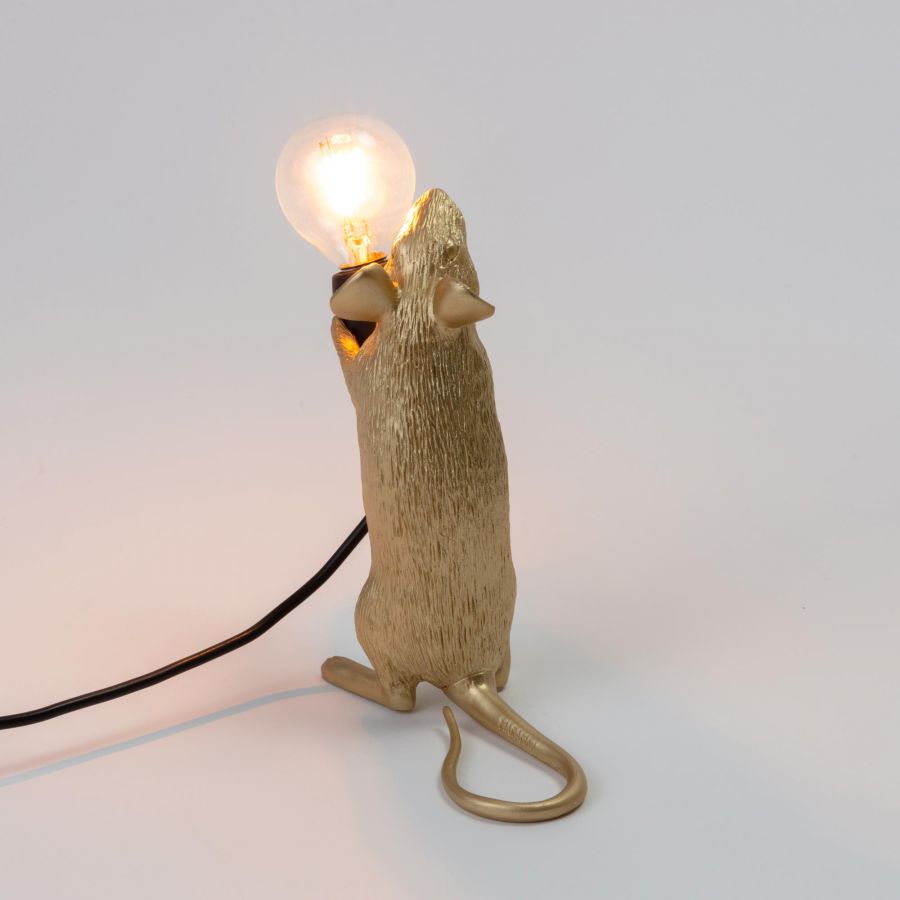 Seletti MOUSE LAMP GOLD -valaisin