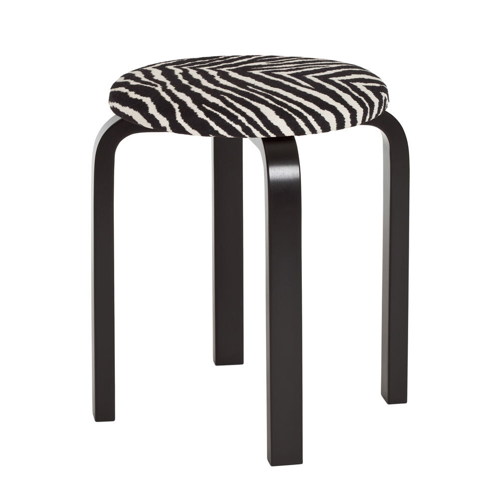 Artek E60 -jakkara, verhoiltu Zebra
