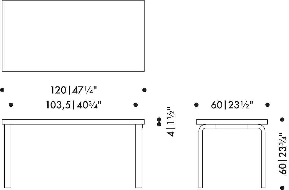 Artek 80A -lastenpöytä