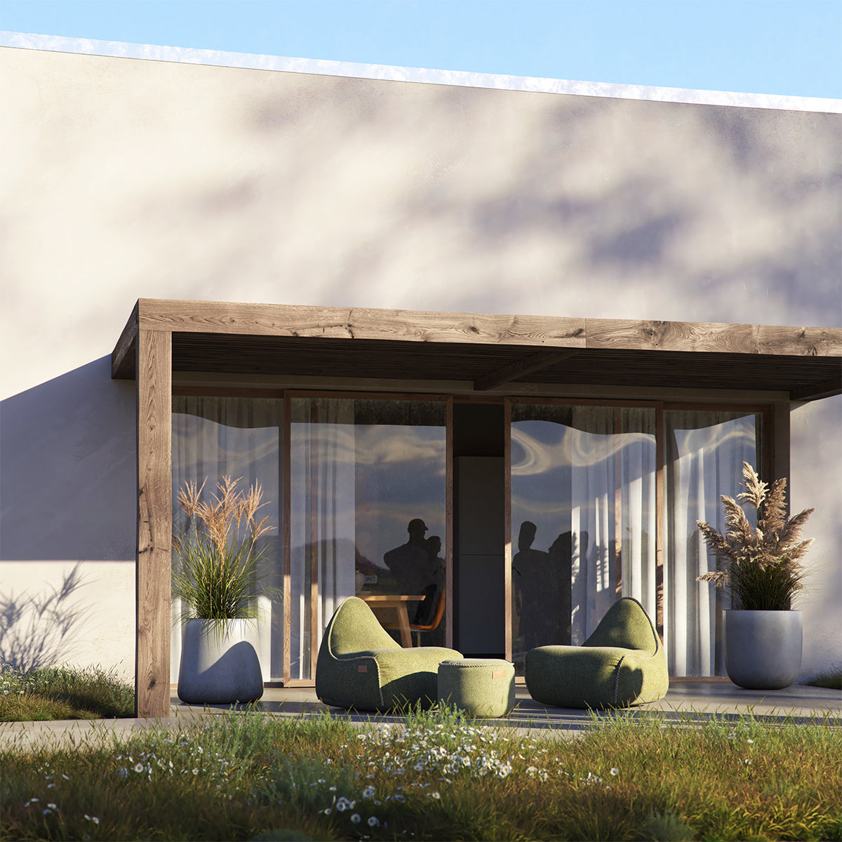 Sackit COBANA LOUNGE -säkkituoli ja POUF -rahi