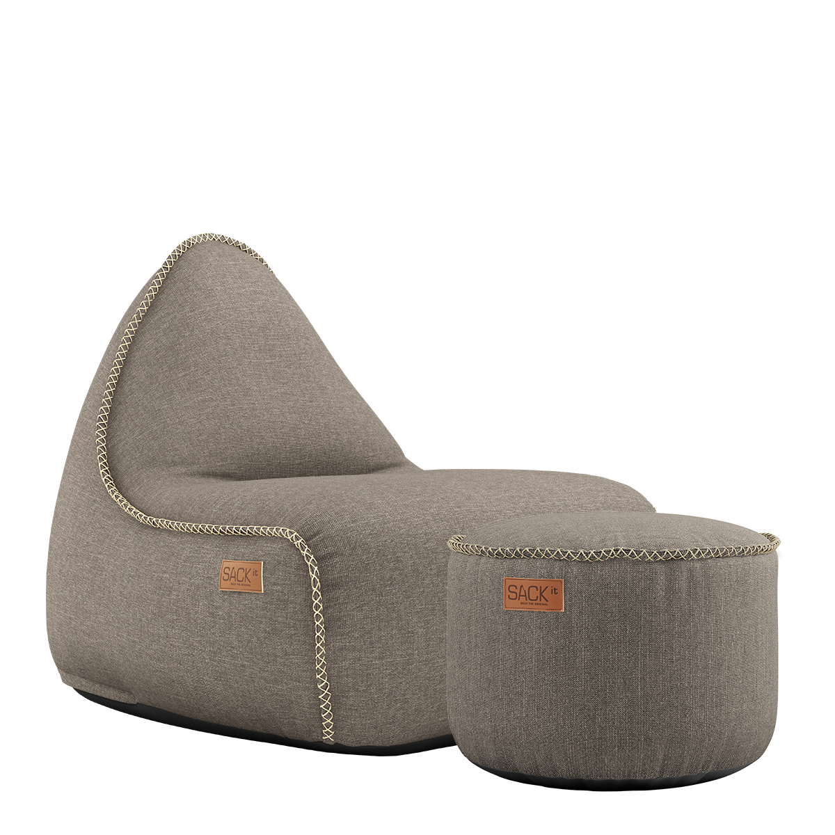 Sackit COBANA LOUNGE -säkkituoli ja POUF -rahi