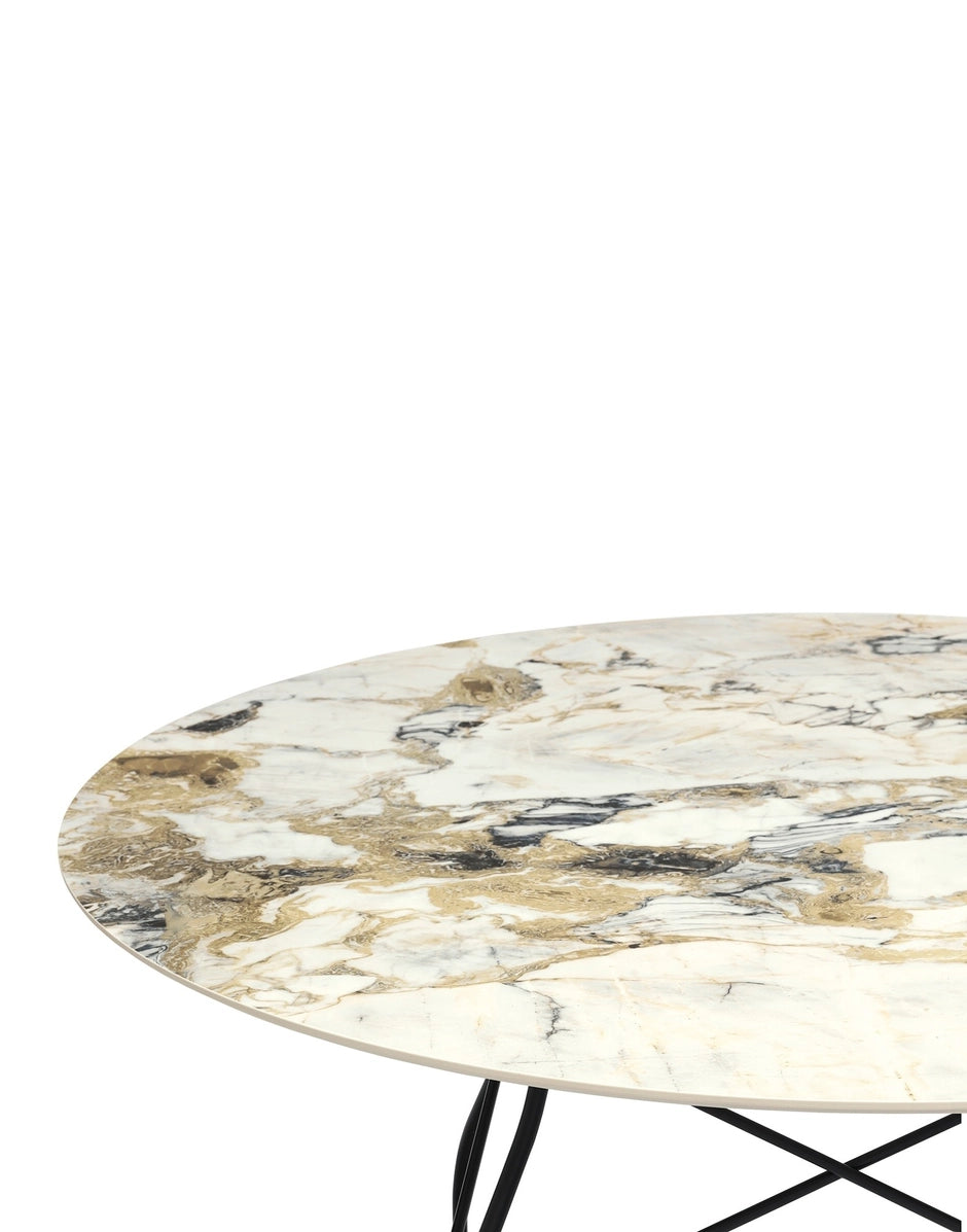 Kartell GLOSSY MARBLE OVAL -pöytä