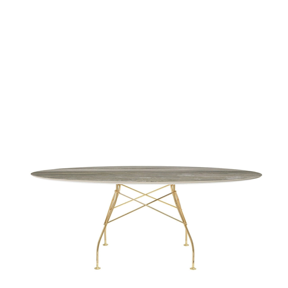 Kartell GLOSSY MARBLE OVAL -pöytä