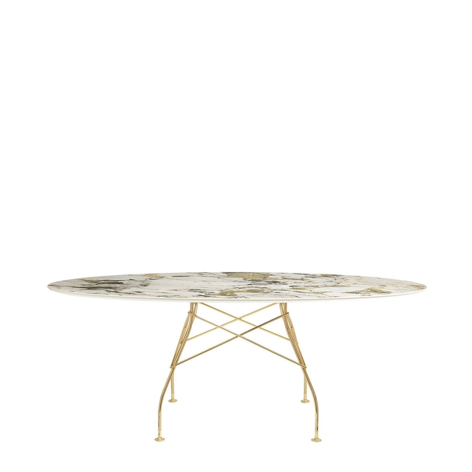Kartell GLOSSY MARBLE OVAL -pöytä