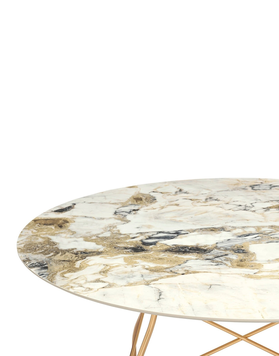 Kartell GLOSSY MARBLE OVAL -pöytä