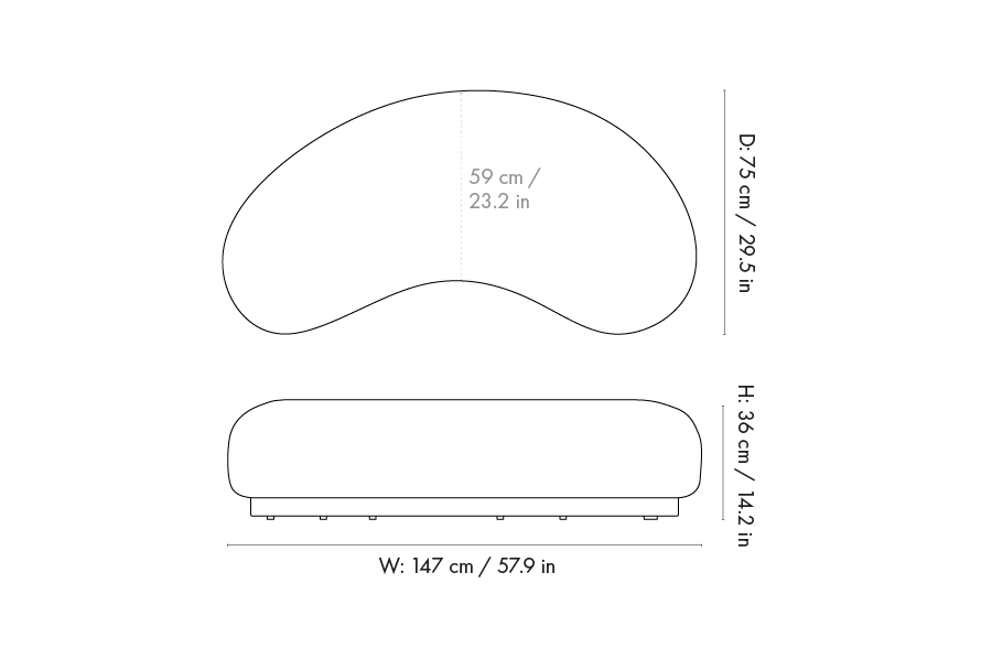 Ferm Living RICO LOUNGER -rahi