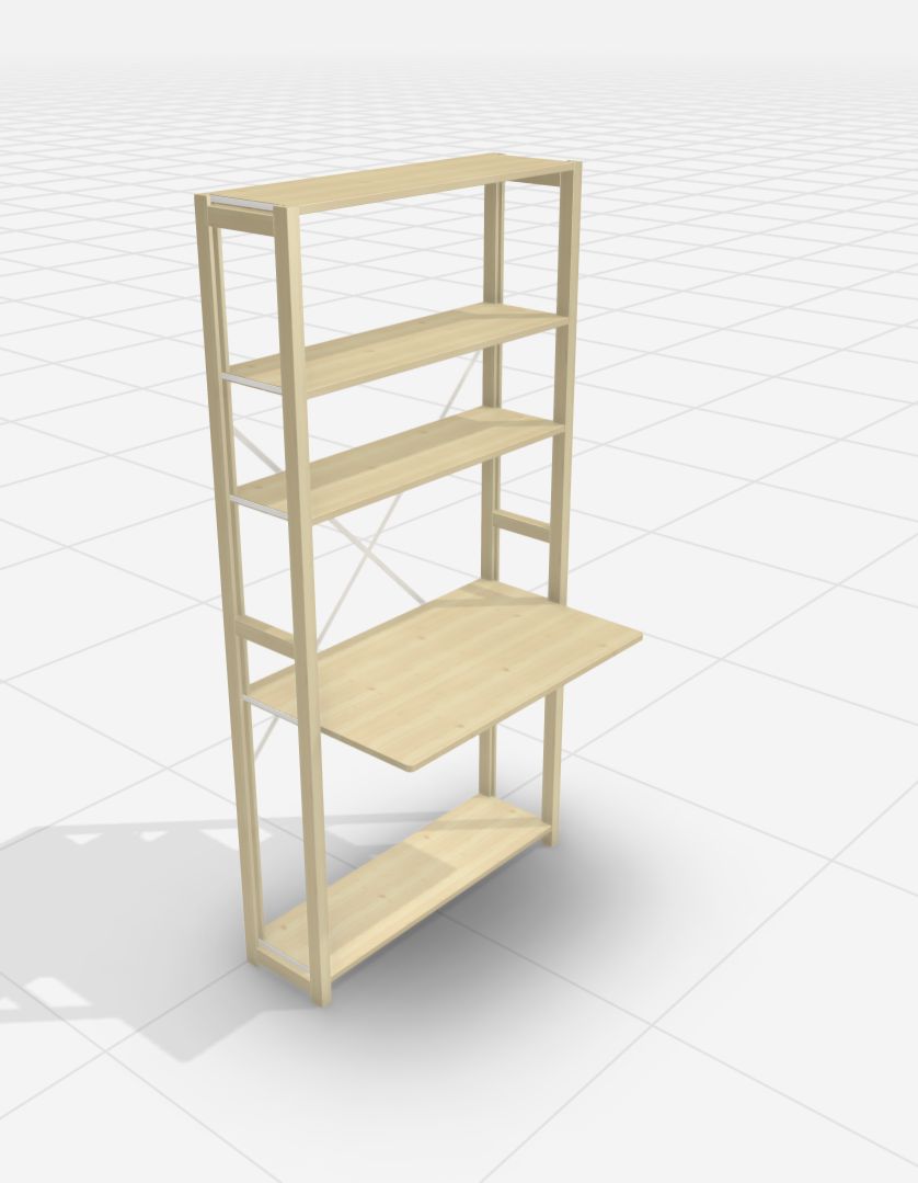 Lundia CLASSIC työpiste 100, ulkonevataso