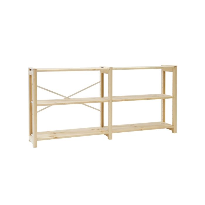 Lundia CLASSIC kaksiosainen matala avohylly