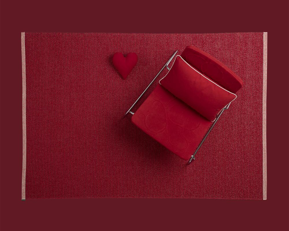 Pappelina MONO -matto, 140x200, dark red