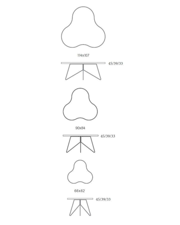 Swedese FLOWER MONO -sohvapöytä 90 x 84 cm