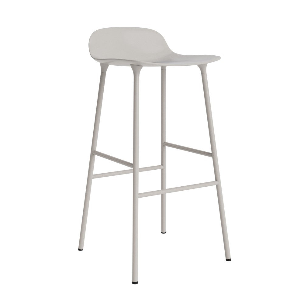 Normann Copenhagen FORM -baarituoli, steel/warm grey 75 cm, myymälämalli