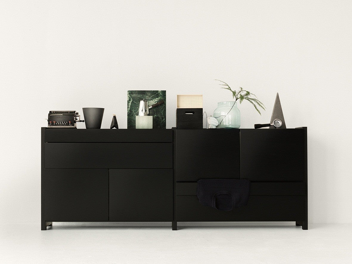 Lundia CLASSIC musta kaksiosainen senkki