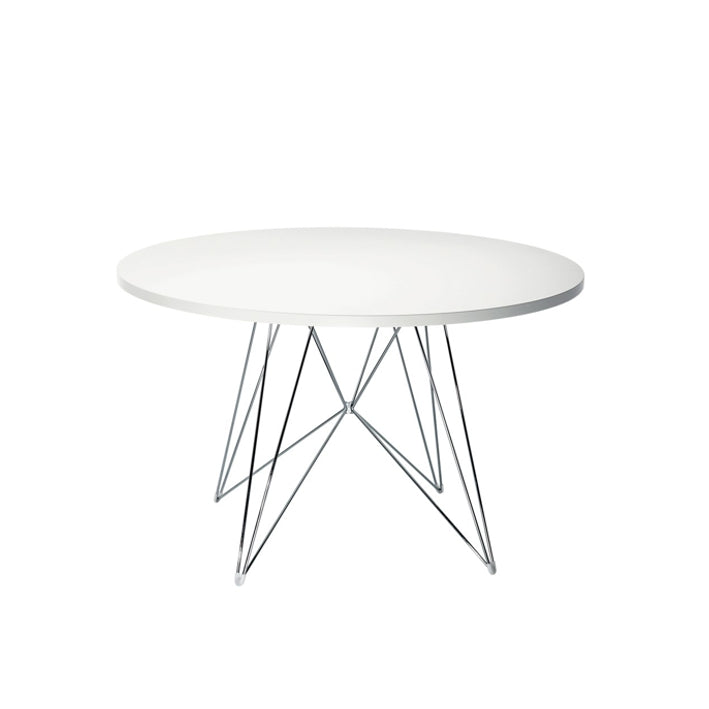Magis XZ3 -pöytä, pyöreä, white, chrome