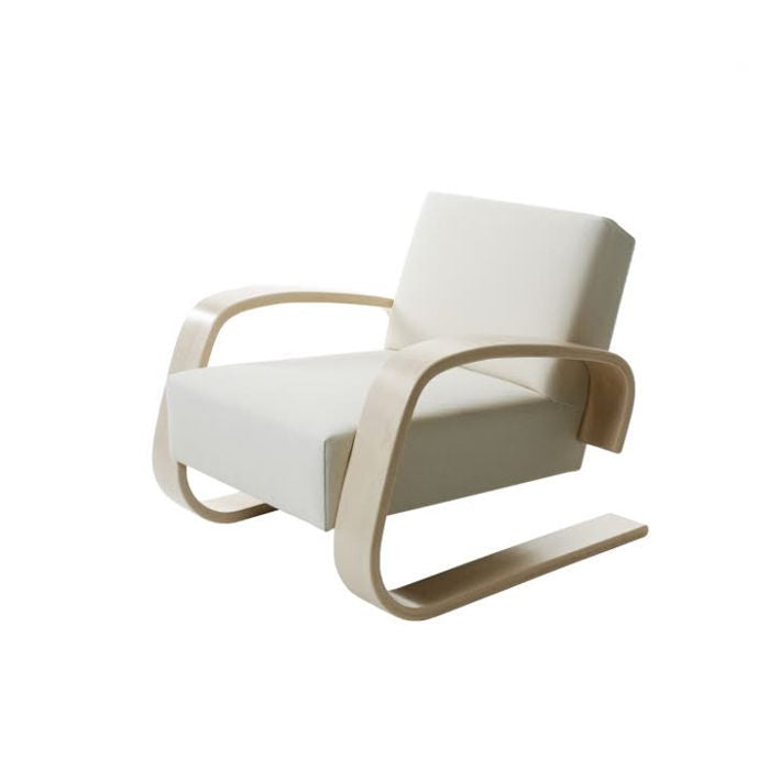 Artek 400 ''TANKKI'' -nojatuoli (koivu-nahkaverhoilu)