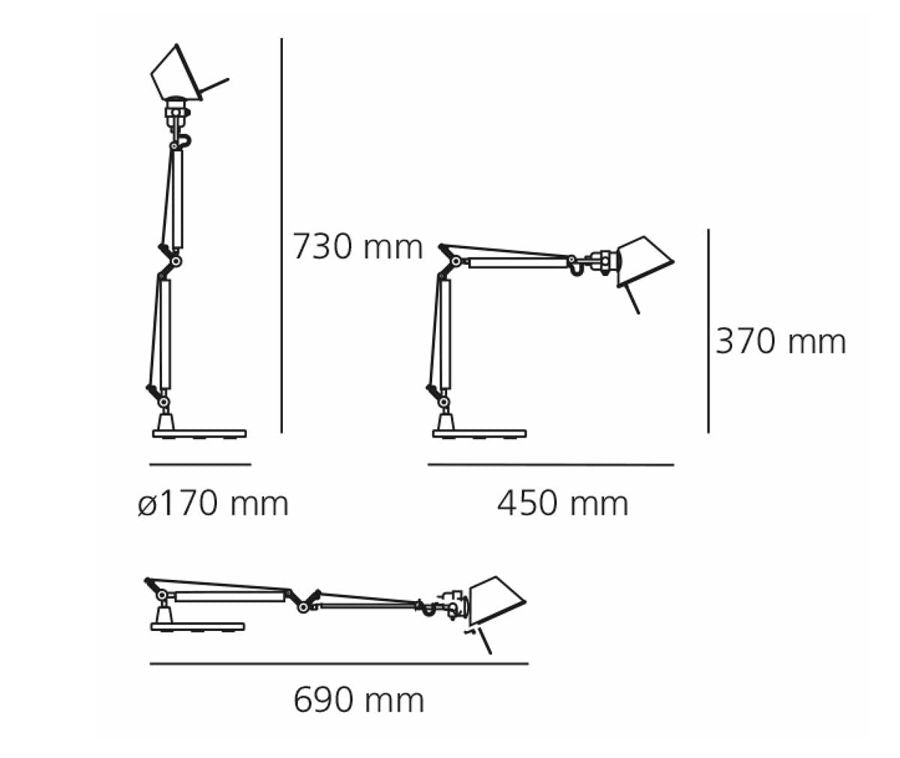 Artemide TOLOMEO MICRO -pöytävalaisin