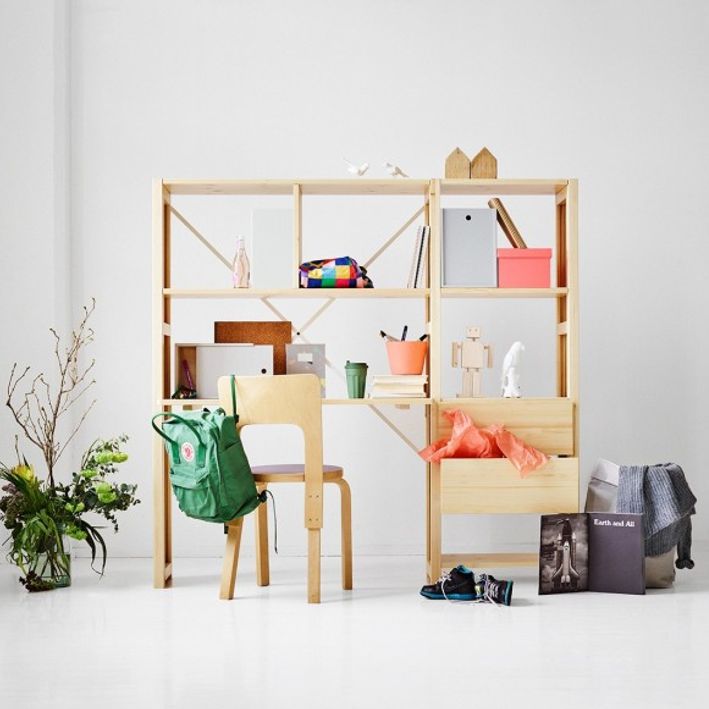 Lundia CLASSIC työpiste ulkonevalla tasolla