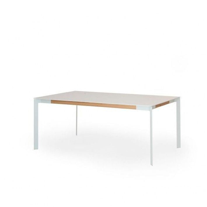 Muurame VIISTO -ruokapöytä, tammi/valkoinen