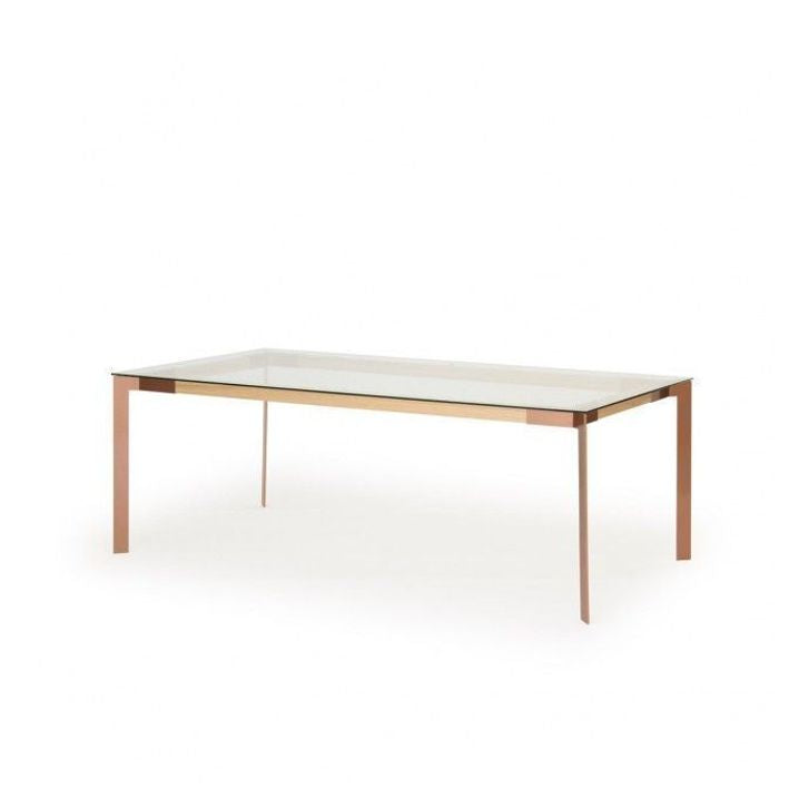 Muurame VIISTO -ruokapöytä, lasi/kupari