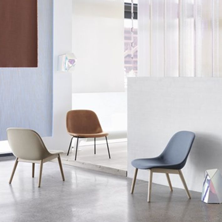 Muuto FIBER LOUNGE WOOD BASE -nojatuoli
