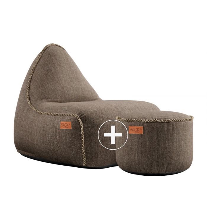 Sackit COBANA LOUNGE -säkkituoli ja POUF -rahi