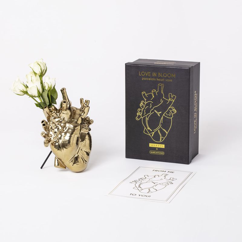 Seletti LOVE IN BLOOM GOLD -maljakko