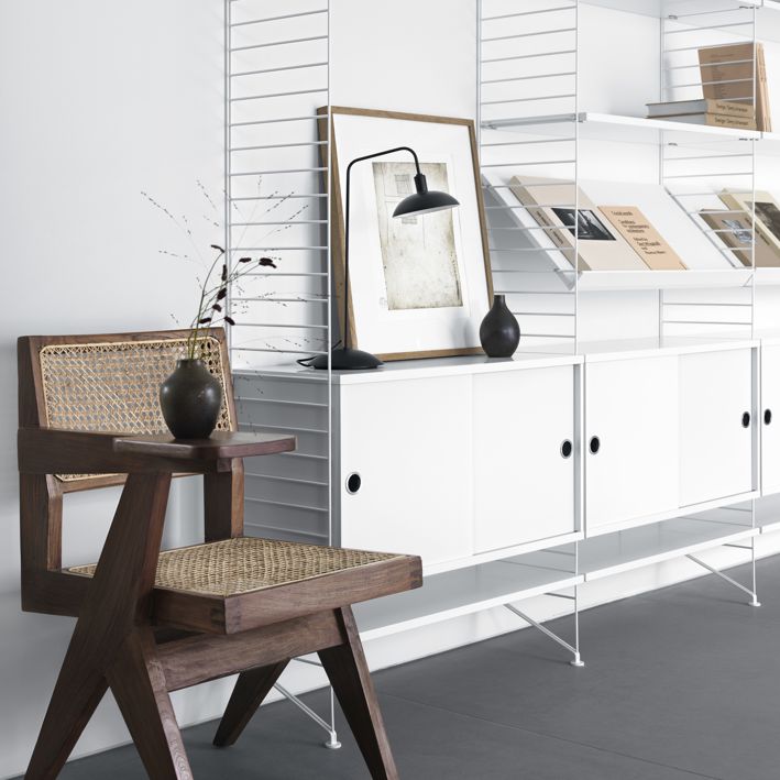 String system puinen lehtihylly 58x30cm