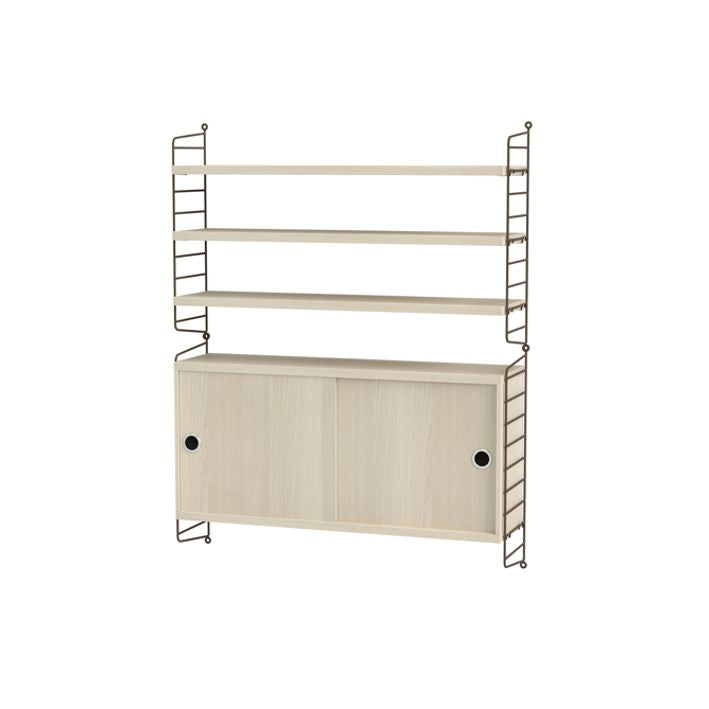 String System seinähylly liukuovikaapilla, living room I