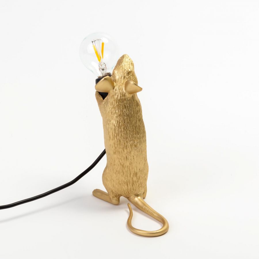 Seletti MOUSE LAMP GOLD -valaisin