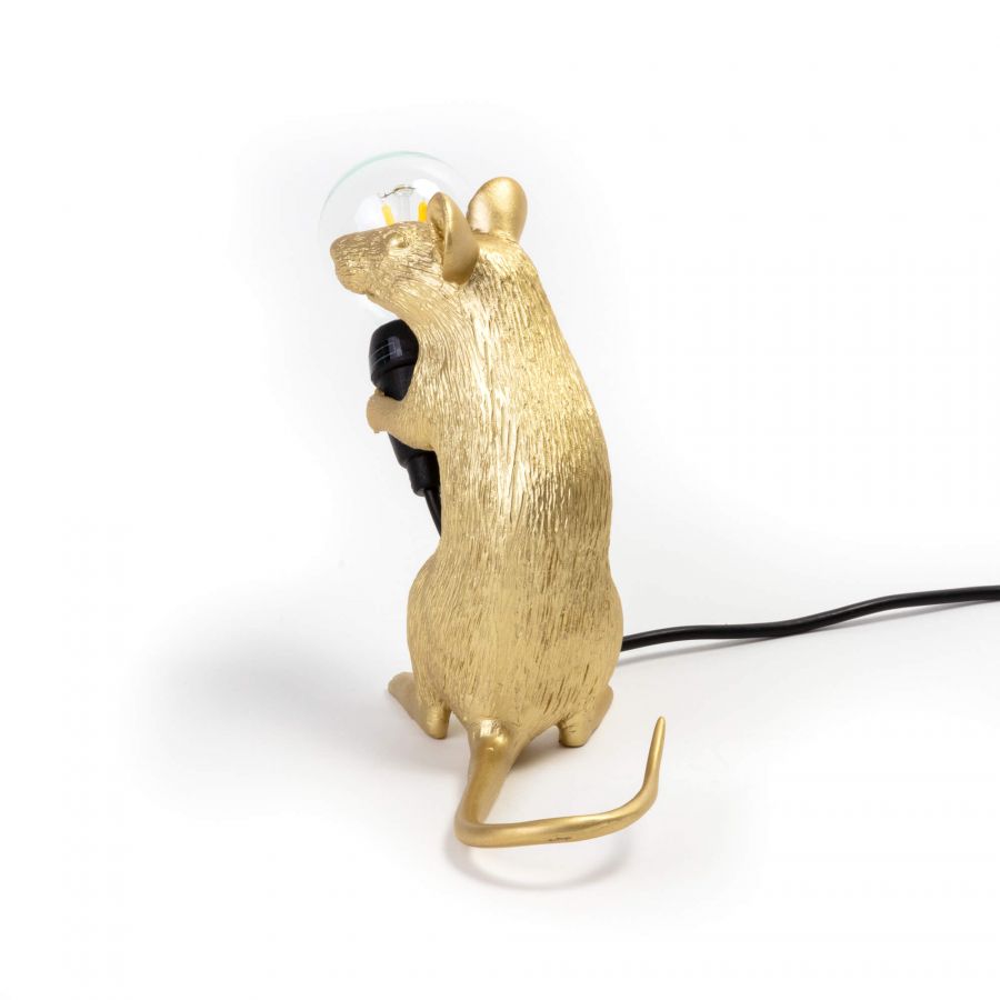 Seletti MOUSE LAMP GOLD -valaisin