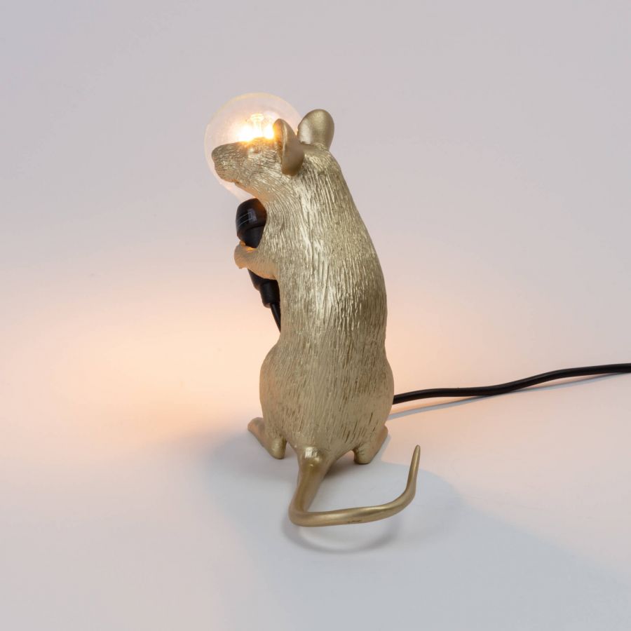 Seletti MOUSE LAMP GOLD -valaisin