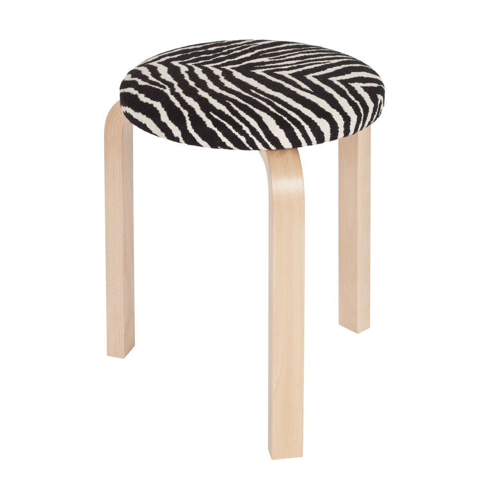 Artek 60 -jakkara, verhoiltu Zebra