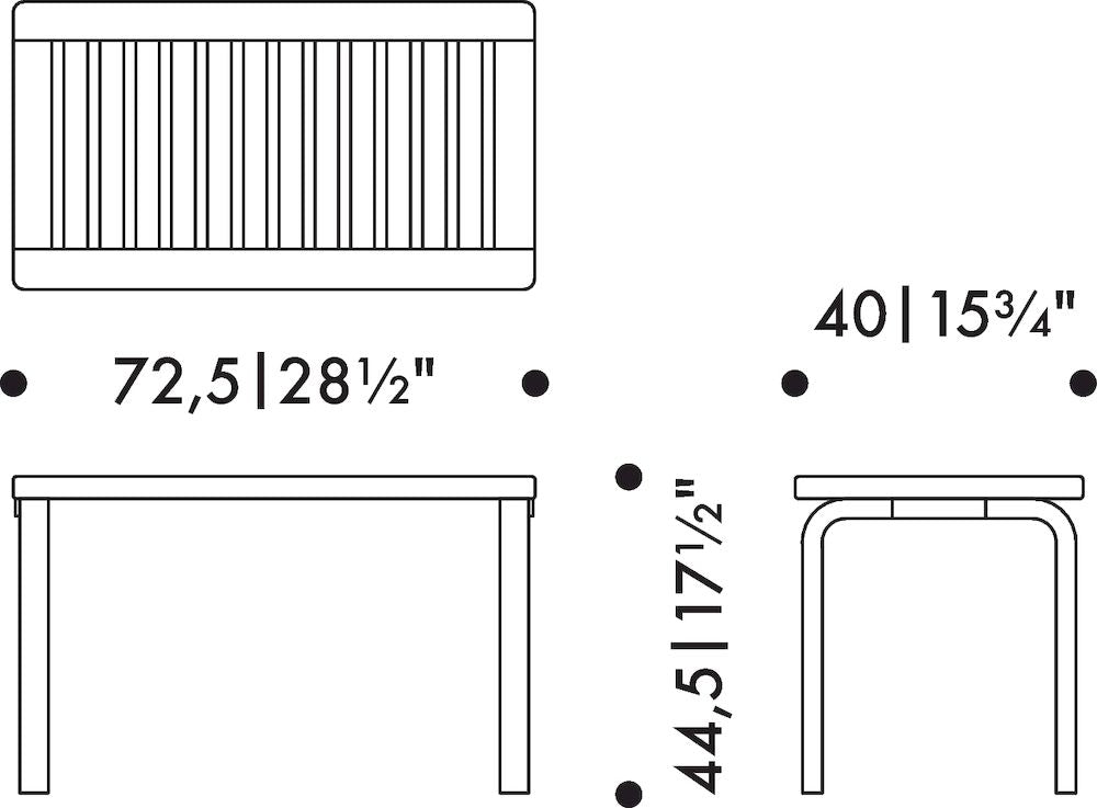 Artek 153B -ritiläpenkki