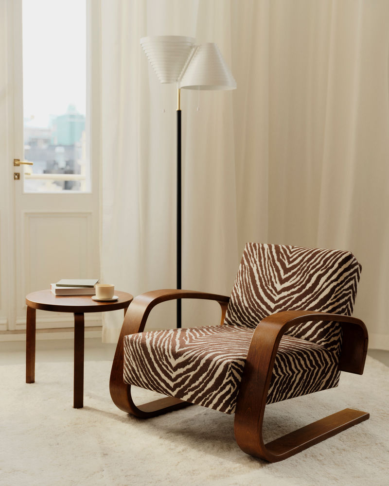 Artek 400 ''TANKKI'' -nojatuoli, Zebra ruskea-valkoinen