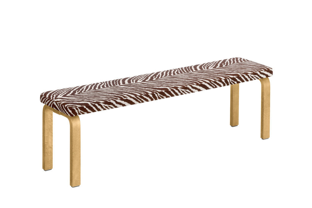 Artek 168B -penkki, verhoiltu Zebra ruskea-valkoinen
