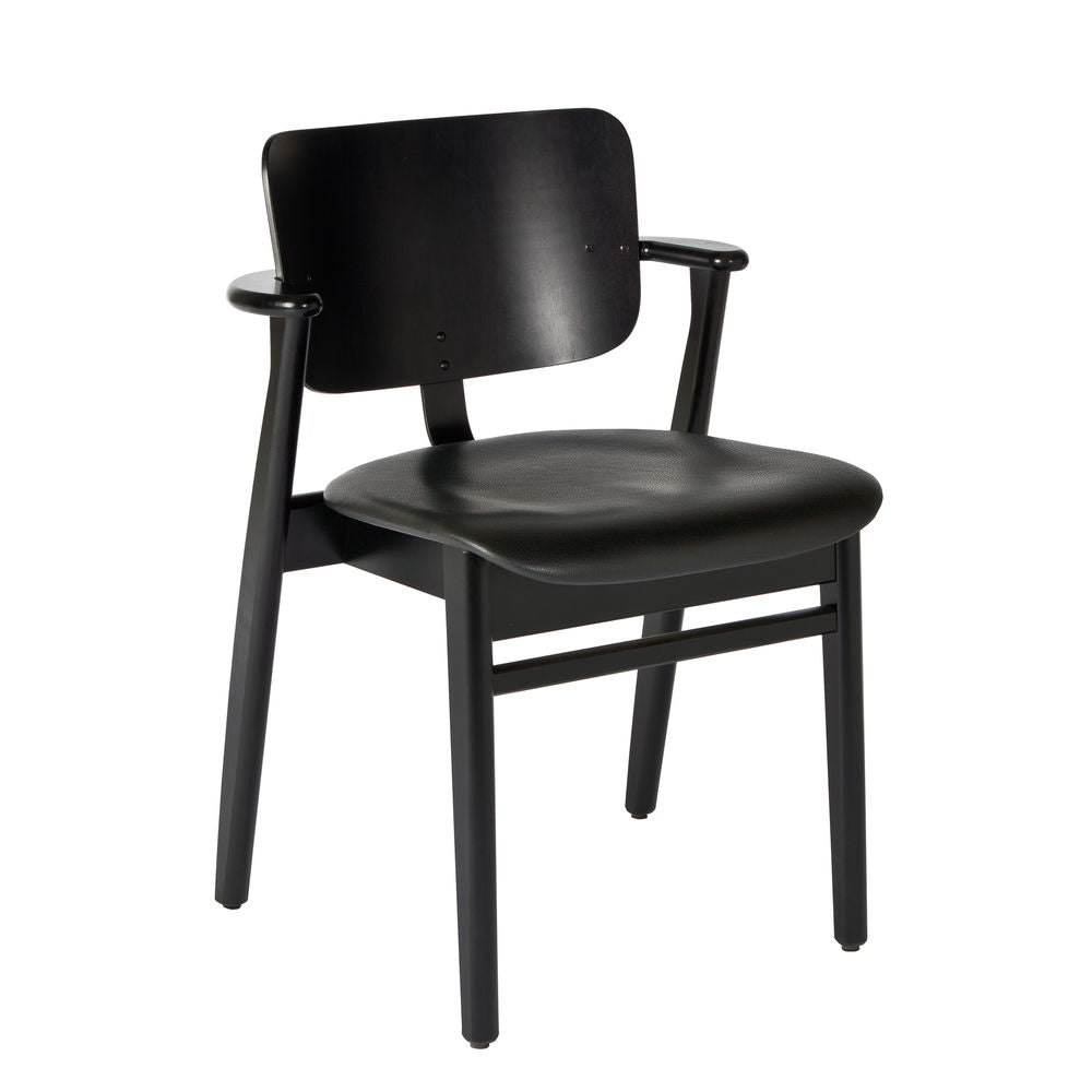 Artek DOMUS -tuoli, istuin nahkaverhoiltu