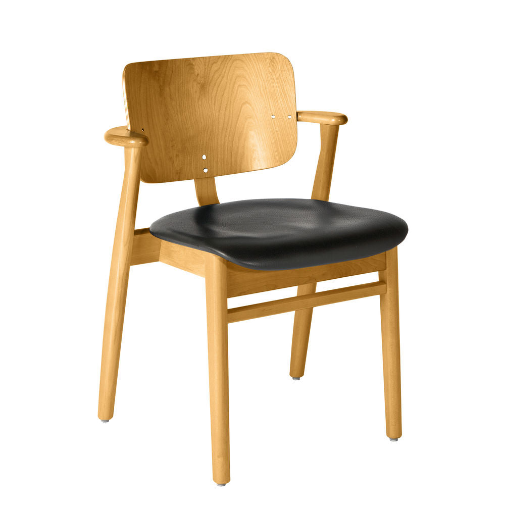 Artek DOMUS -tuoli, istuin nahkaverhoiltu