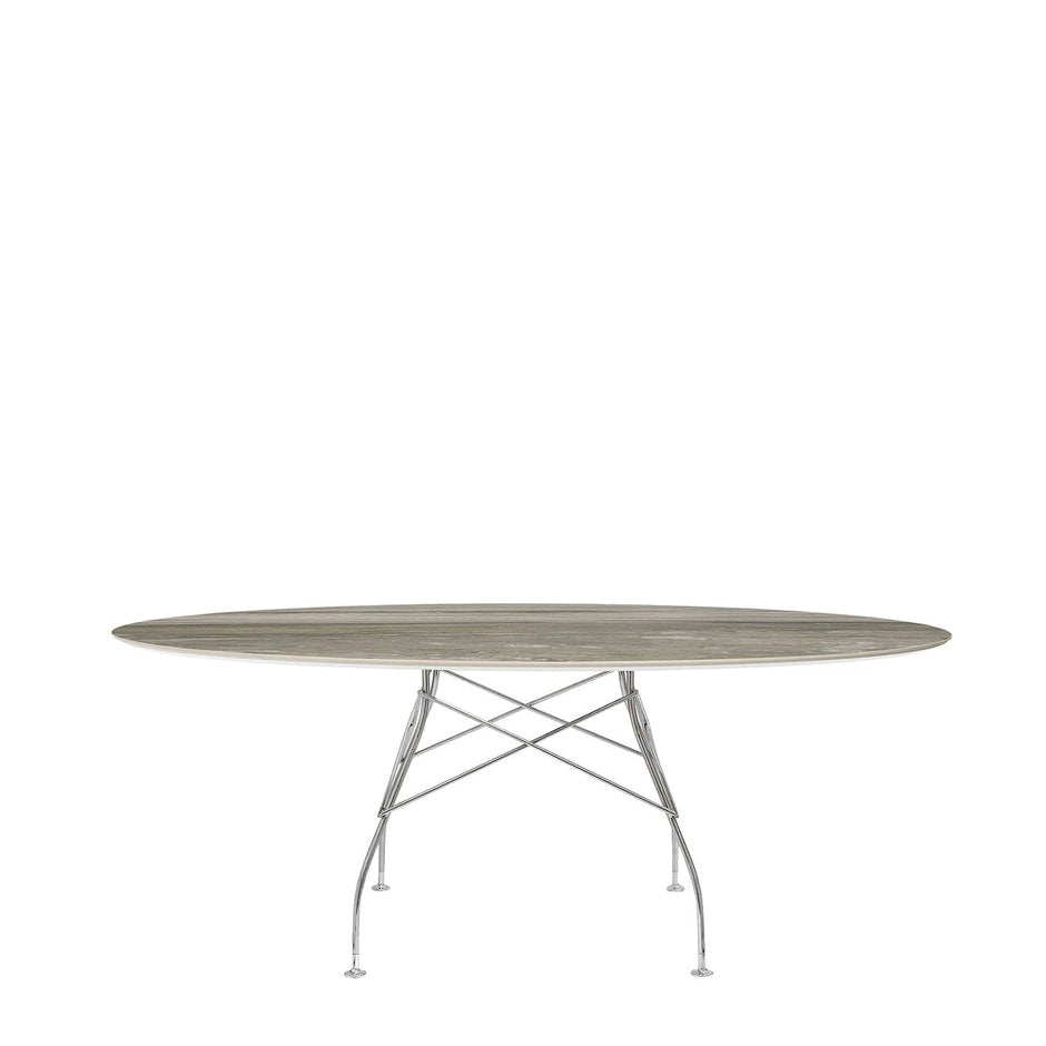 Kartell GLOSSY MARBLE OVAL -pöytä