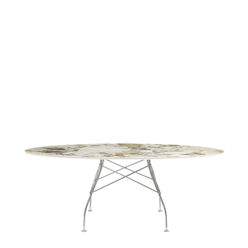 Kartell GLOSSY MARBLE OVAL -pöytä