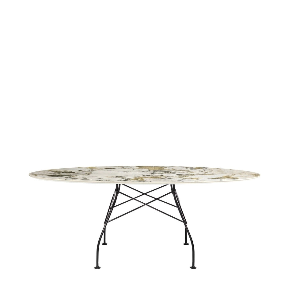 Kartell GLOSSY MARBLE OVAL -pöytä