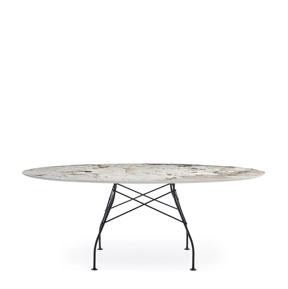 Kartell GLOSSY MARBLE OVAL -pöytä