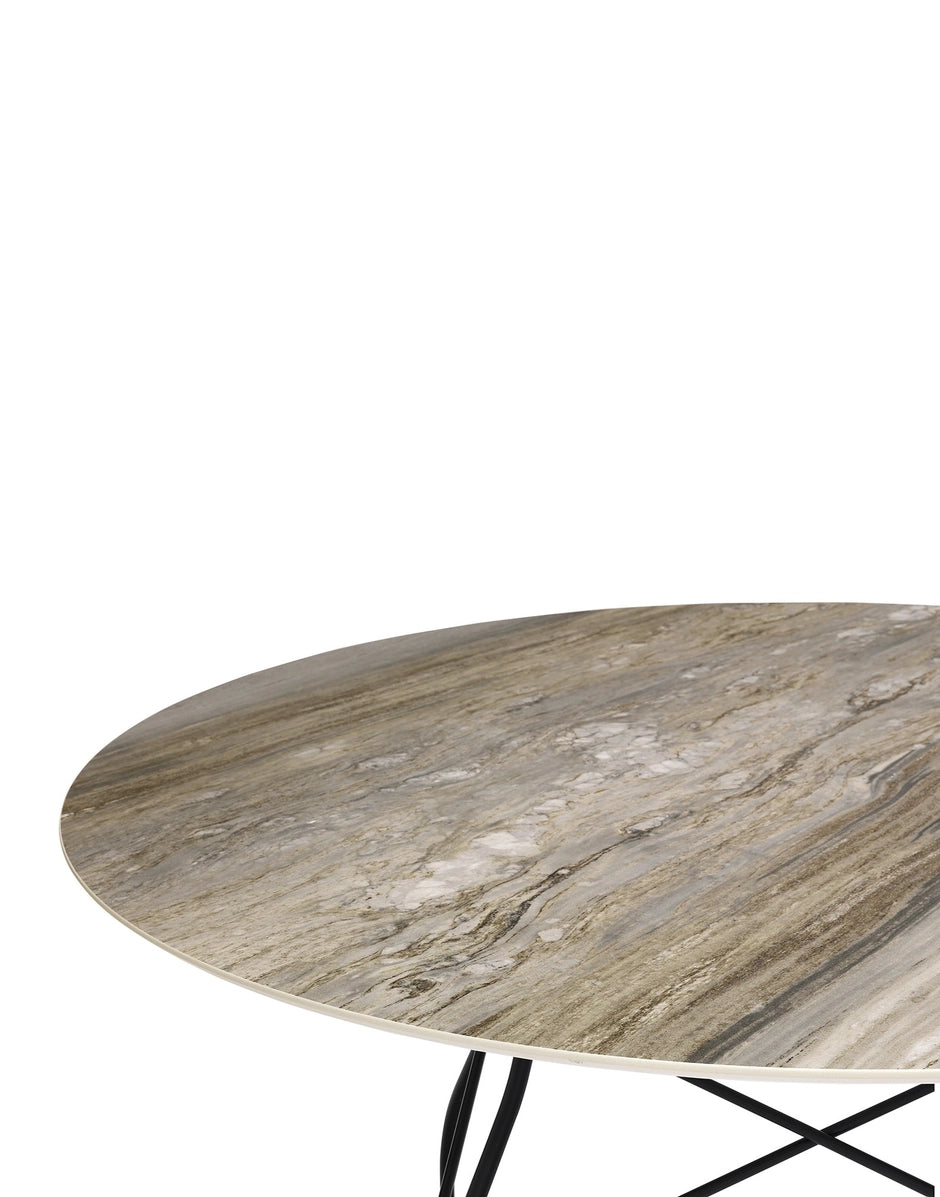 Kartell GLOSSY MARBLE OVAL -pöytä