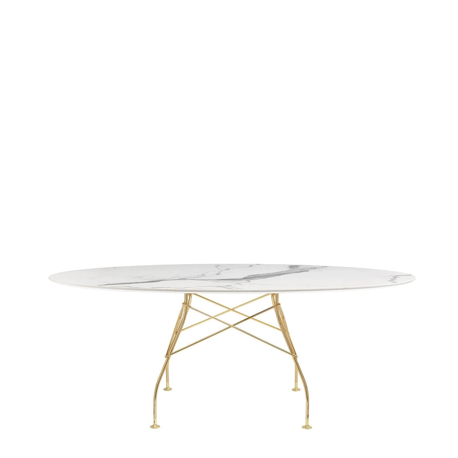 Kartell GLOSSY MARBLE OVAL -pöytä