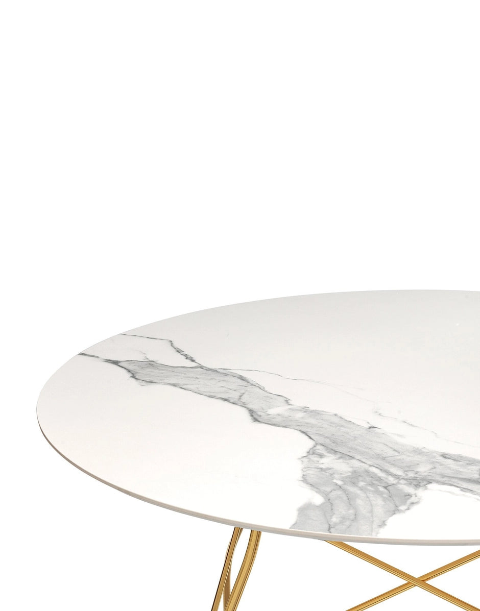 Kartell GLOSSY MARBLE OVAL -pöytä