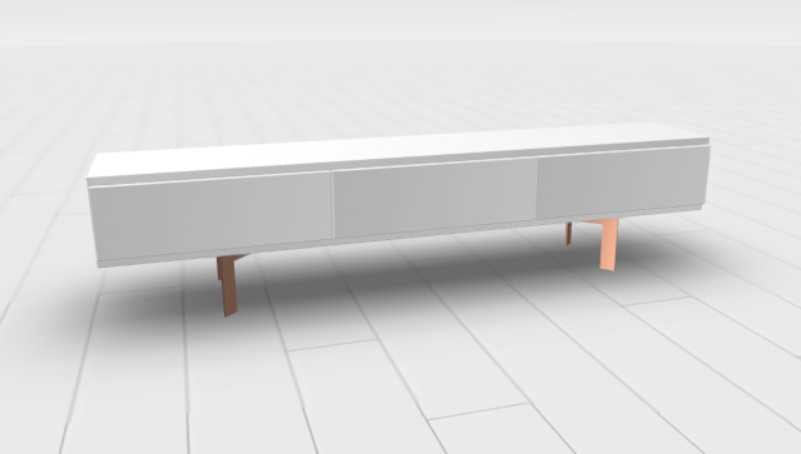 Muurame MUP taso 234 cm, korkea nelitele-viistojaloin