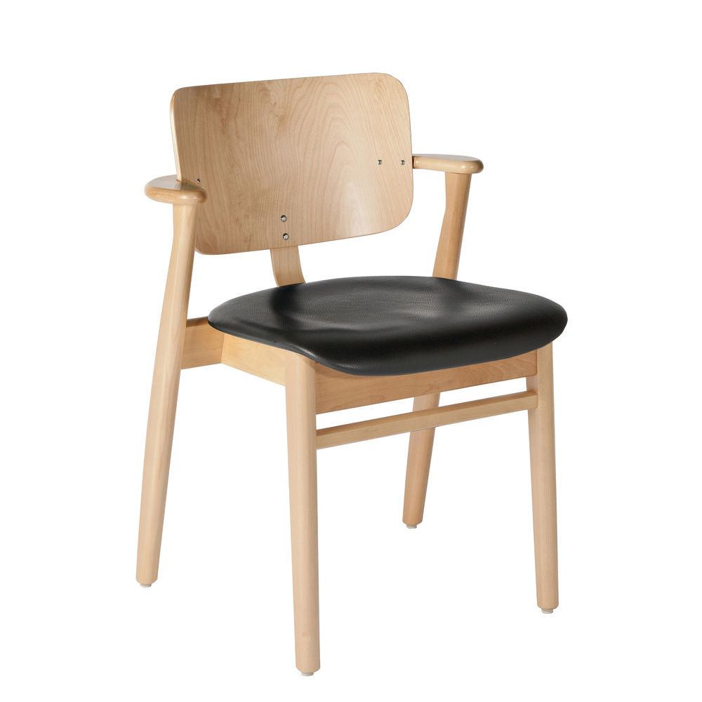 Artek DOMUS -tuoli, istuin nahkaverhoiltu