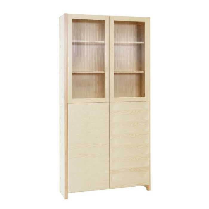 Lundia CLASSIC -vitriini viiluovilla ja aaltolasilla