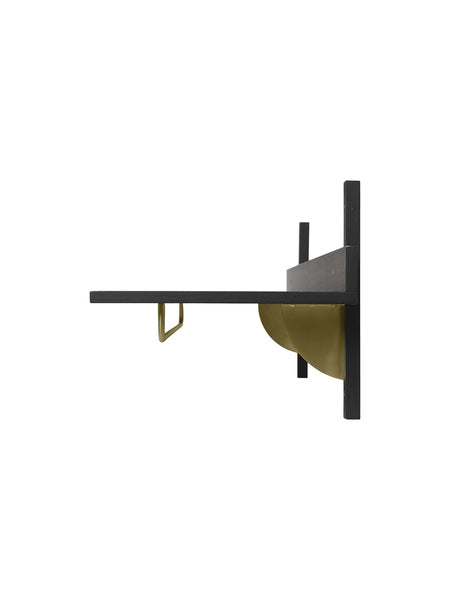 Ferm Living SECTOR -seinänaulakko, black/brass